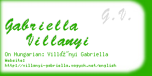 gabriella villanyi business card